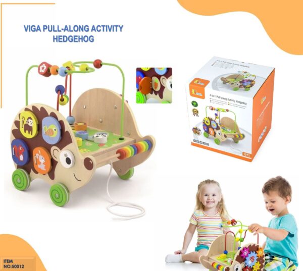 VIGA - 4-in-1 Pull-Along Activity Hedgehog