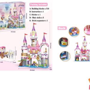 COGO Fairy Dream Castle & Elegant Carriage Set (516 Pieces)